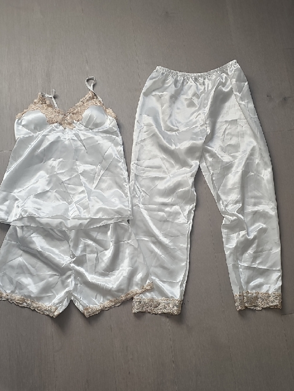 Lace Satin Lounge Set